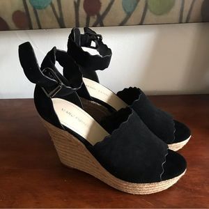 Marc Fisher Leather Wedge Espadrilles